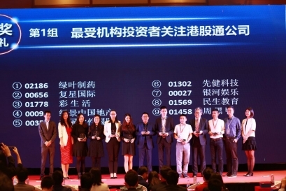 綠景中國榮獲“最受機(jī)構(gòu)投資者關(guān)注港股通公司”